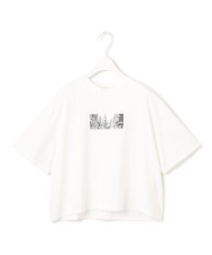 ICB L 【接触冷感・UVケア・洗える】クロップド ロゴTEE