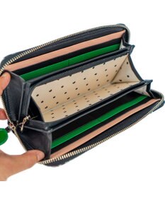 tsumori chisato CARRY グリッターフラワー ラウンドファスナー 長財布