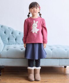 ANY KIDS 裏シャギー アップリケ トレーナー