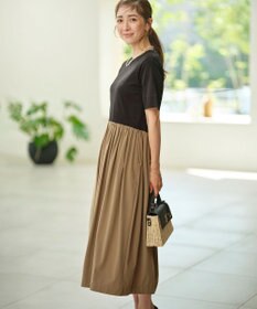 組曲 S 【WEB限定】コンビネーションコクーンワンピース