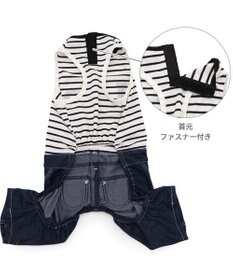 PET PARADISE Lee 鹿の子 ボーダー パンツつなぎ 小型犬