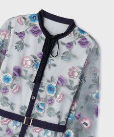 GRACE CONTINENTAL マルチ刺繍フレアワンピース