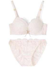 San-ai Resort（三愛水着楽園） 【northerly bra フィットシリーズ 脇胸すっきり】アミアゲレースアップ ブラジャー＆ショーツSet B～Fカップ