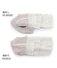 PET PARADISE 犬の服 犬 冬服 ワンピース 【小型犬】 重ね着風 ピンク ホワイト