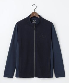 JOSEPH ABBOUD MOUNTAIN 【ソフト/吸水速乾/ライナードッキング対応】メランジバック メッシュ ジップ カットソー