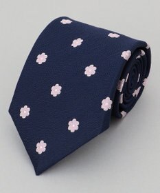 GOTAIRIKU 【日本製】西陣ネクタイ_ネイビー×ピンク系