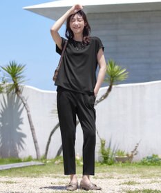 Tiaclasse L 【UVカット・吸水速乾】 “きれい見え” カットソーテーパードパンツ