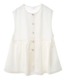 Green Parks カットジョーゼットペプラムベスト