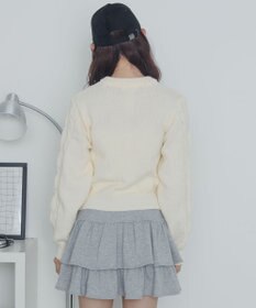 WEGO チュールリボンケーブルニット