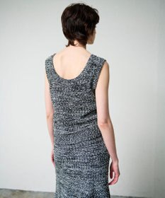 GRACE CONTINENTAL ネップツイードニットノースリーブ