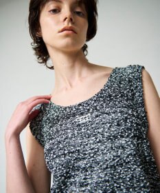 GRACE CONTINENTAL ネップツイードニットノースリーブ