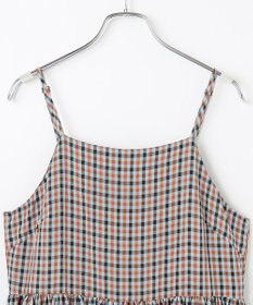 #Newans ボリュームチェックキャミワンピ