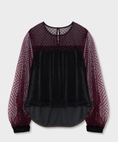 GRACE CONTINENTAL フロッキーチュールコンビトップ