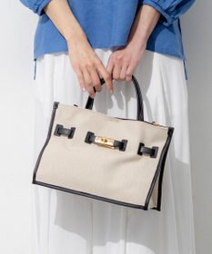 23区 VIOLAd'ORO キャンバス レザーコンビ 2WAY トートバッグ