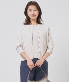 J.PRESS LADIES Rayon Elite Stretch クルーネック カーディガン