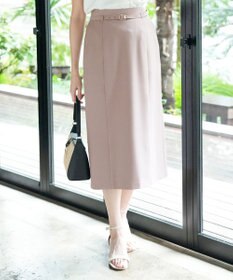 ANY SIS スマートビューティストレッチベルト スカート グレージュ