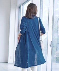 Tiaclasse 【吸水速乾・UVケア・洗える】ランダムリブカットソーカーディガン