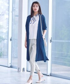 Tiaclasse 【吸水速乾・UVケア・洗える】ランダムリブカットソーカーディガン