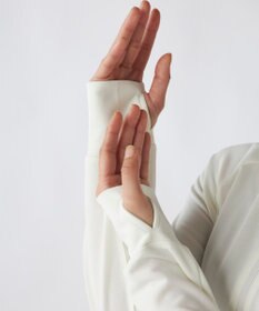 OP／FILA 【ocean pacific】フェイスガード付き バックフリル ラッシュガードパーカー