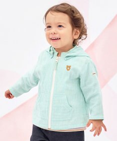 MIKI HOUSE HOT BISCUITS 【80-120cm】二重織ガーゼ素材 パーカ