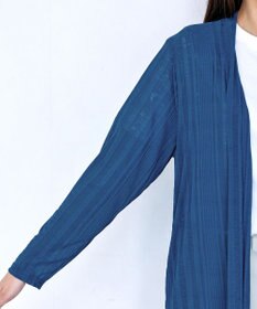 Tiaclasse 【吸水速乾・UVケア・洗える】ランダムリブカットソーカーディガン