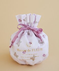Maison de FLEUR ベア総柄巾着ポーチ