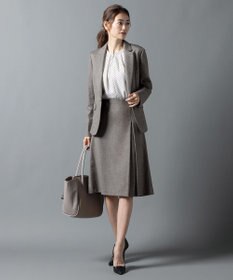 J.PRESS LADIES 【セットアップ対応】ウールストレッチツイード スカート