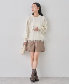 earth music&ecology チュールヘムニットプルオーバー