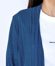 Tiaclasse 【吸水速乾・UVケア・洗える】ランダムリブカットソーカーディガン