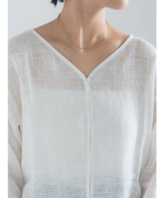 Te chichi レーヨンリネンメッシュシャツ