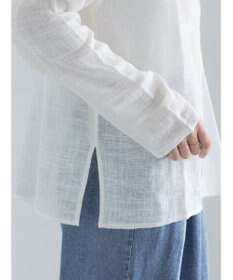 Te chichi レーヨンリネンメッシュシャツ