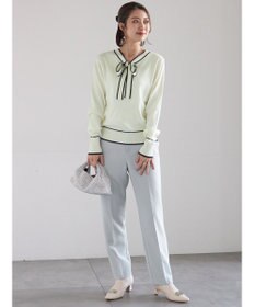 Te chichi 前後2WAYボウタイニットプルオーバー