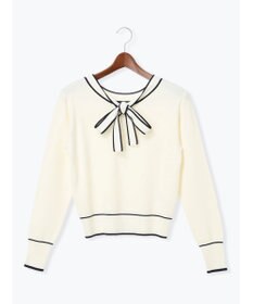 Te chichi 前後2WAYボウタイニットプルオーバー