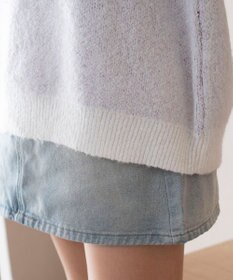 WEGO 【2025年秋冬新作】フラッフィーグラフィックニットBIGプルオーバー