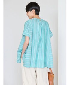 AMERICAN HOLIC 接触冷感フレンチスリーブ切り替えフレアブラウス