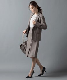 J.PRESS LADIES 【セットアップ対応】ウールストレッチツイード スカート