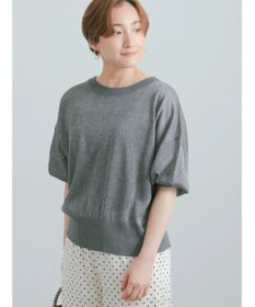 Te chichi ラメシアー前後2WAY5分袖カーディガン