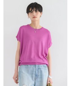 AMERICAN HOLIC 接触冷感フレンチスリーブニットプルオーバー