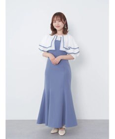 earth music&ecology パイピング衿付きドッキングワンピース