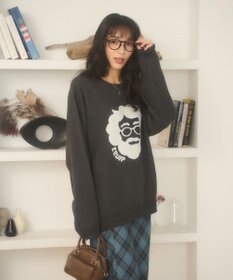 WEGO 【新色追加/ユニセックス着用ITEM/SMLサイズ展開】ジャガードグラフィックプルオーバー（LS）