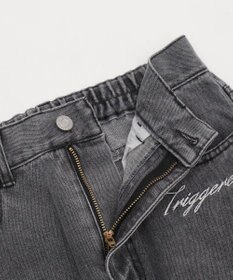 WEGO 刺繍ロゴバレルレッグパンツ