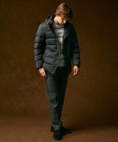 JOSEPH ABBOUD 【キングサイズ・軽量/ストレッチ/尾州産ジャージー素材】ウールミルドジャージータック パンツ