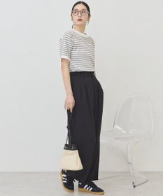 AMERICAN HOLIC ボーダーハーフスリーブニットプルオーバー