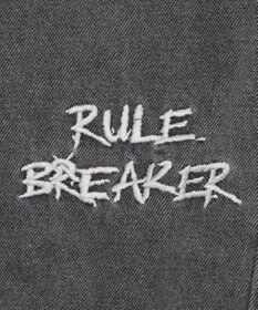 WEGO 刺繍ロゴバレルレッグパンツ