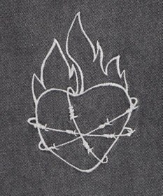 WEGO 刺繍ロゴバレルレッグパンツ