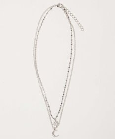 WEGO L2連ムーンキラキラネックレス