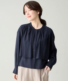 ANY ラッフルクロップドシャツ