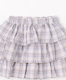 ANY KIDS 【洗濯機可能】ティアード チェックスカパン