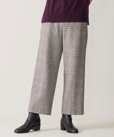 J.PRESS LADIES クラシカル グレンチェック セミワイド パンツ
