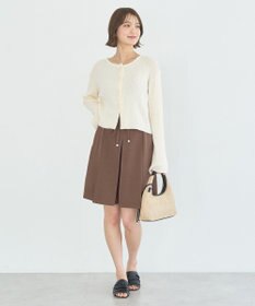 earth music&ecology 【セットアップ対応】ウエストリボンバミューダパンツ